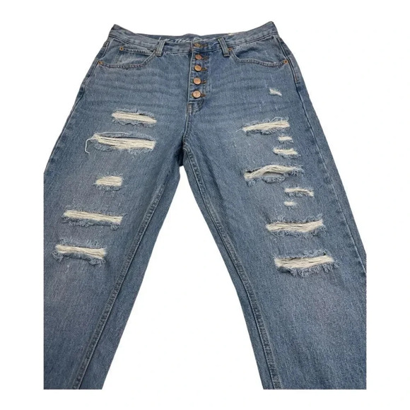 We the Free Blossom Rigid Skinny Jeans High Rise Button Fly Size 31 - Picture 6 of 11